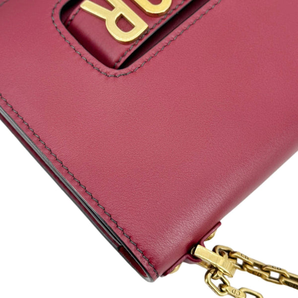 CHRISTIAN DIOR J'Adior Flap Medium Leather Chain Shoulder Bag Red