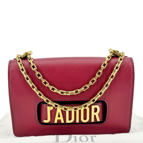 CHRISTIAN DIOR J'Adior Flap Medium Burgundy Shoulder Bag