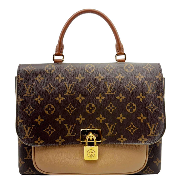LOUIS VUITTON Marignan Monogram Canvas Shoulder Bag Brown