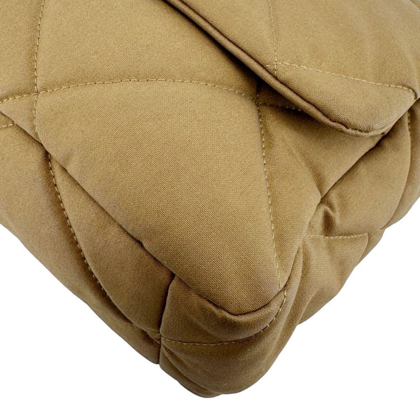 CHANEL 19 Flap Large Quilted Canvas Shoulder Bag Brown