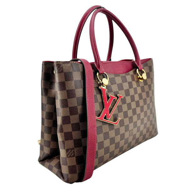 LOUIS VUITTON LV Riverside Damier Ebene Tote Bag Brown