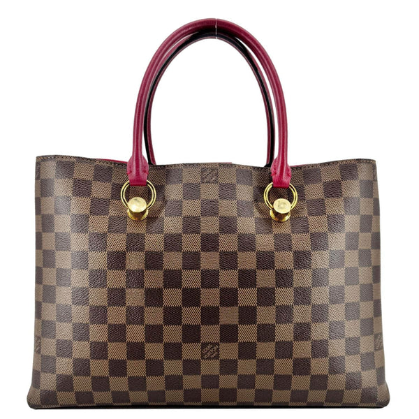 LOUIS VUITTON LV Riverside Damier Ebene Tote Bag Brown