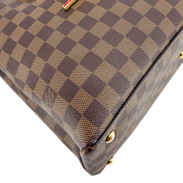 LOUIS VUITTON LV Riverside Damier Ebene Tote Bag Brown