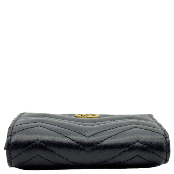 GUCCI Marmont GG Matelasse Leather Card Case Wallet Black 466492