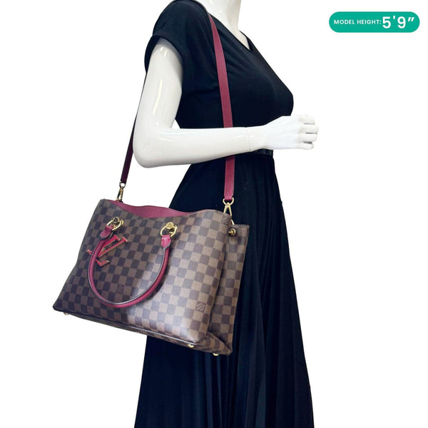 LOUIS VUITTON LV Riverside Damier Ebene Tote Bag Brown