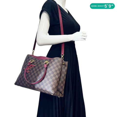 LOUIS VUITTON LV Riverside Damier Ebene Tote Bag Brown