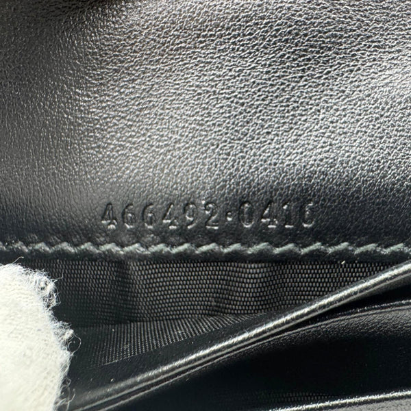 GUCCI Marmont GG Matelasse Leather Card Case Wallet Black 466492