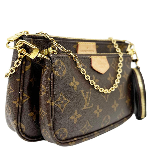LOUIS VUITTON Multi Pochette Accessoires Monogram Canvas Crossbody Bag Brown