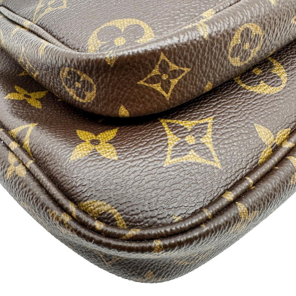 LOUIS VUITTON Multi Pochette Accessoires Monogram Canvas Crossbody Bag Brown