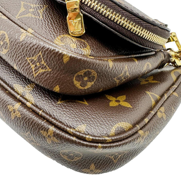 LOUIS VUITTON Multi Pochette Accessoires Monogram Canvas Crossbody Bag Brown