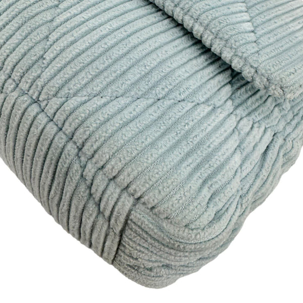 CHANEL 19 Flap Medium Quilted Corduroy Shoulder Bag Light Blue