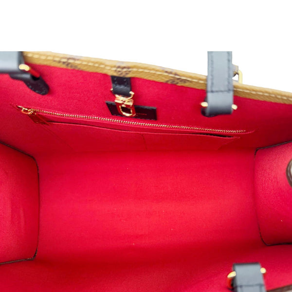 LOUIS VUITTON Onthego MM Giant Monogram Canvas Tote Shoulder Bag Brown