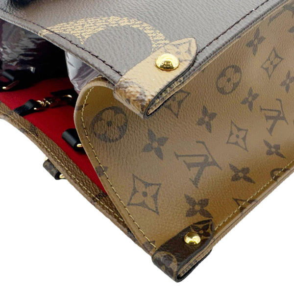 LOUIS VUITTON Onthego MM Giant Monogram Canvas Tote Shoulder Bag Brown