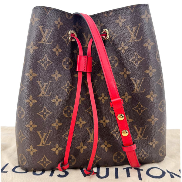 LOUIS VUITTON Neonoe MM Monogram Canvas Shoulder Bag Red