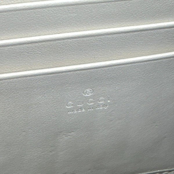 GUCCI Aria Marmont GG Calfskin Matelasse Leather Chain Wallet Mystic White 474575