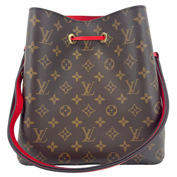 LOUIS VUITTON Neonoe MM Monogram Canvas Shoulder Bag Red