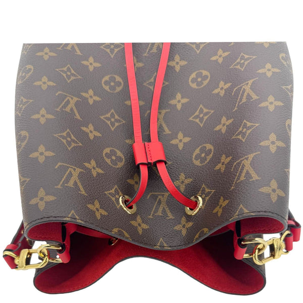 LOUIS VUITTON Neonoe MM Monogram Canvas Shoulder Bag Red