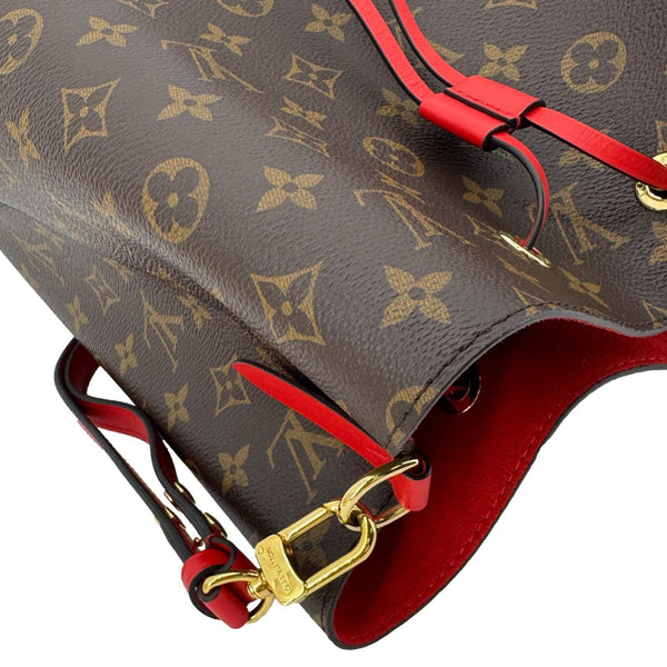 LOUIS VUITTON Neonoe MM Monogram Canvas Shoulder Bag Red
