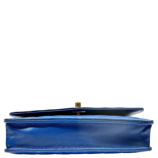 CHANEL Trendy CC Quilted Leather Wallet On Chain Crossbody Bag Blue