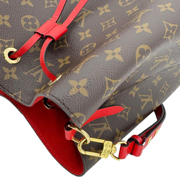 LOUIS VUITTON Neonoe MM Monogram Canvas Shoulder Bag Red