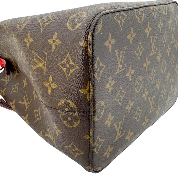 LOUIS VUITTON Neonoe MM Monogram Canvas Shoulder Bag Red