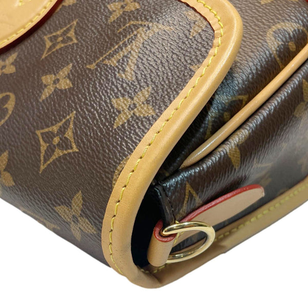 LOUIS VUITTON Diane Monogram Canvas Crossbody Bag Brown