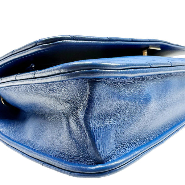 CHANEL Trendy CC Quilted Leather Wallet On Chain Crossbody Bag Blue