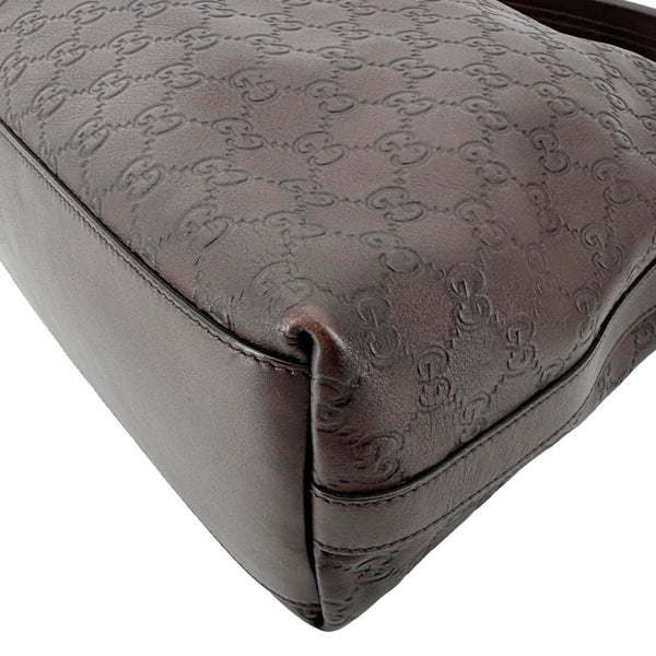 GUCCI Miss GG Leather Shoulder Hobo Bag Brown 326514