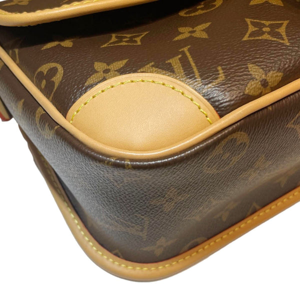 LOUIS VUITTON Diane Monogram Canvas Crossbody Bag Brown