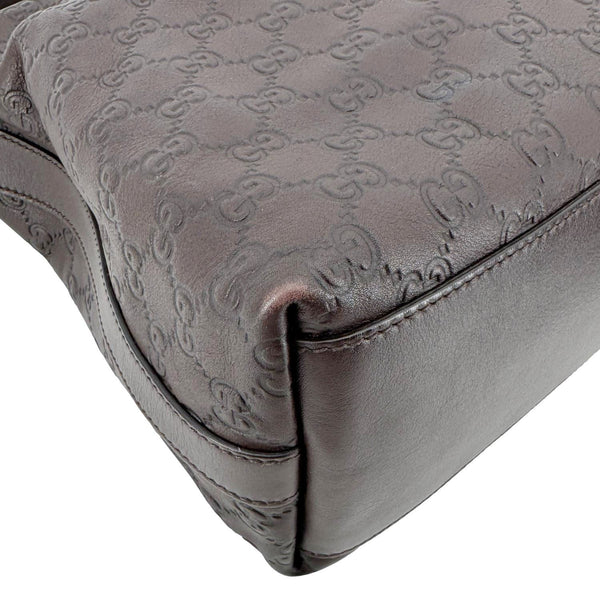 GUCCI Miss GG Leather Shoulder Hobo Bag Brown 326514