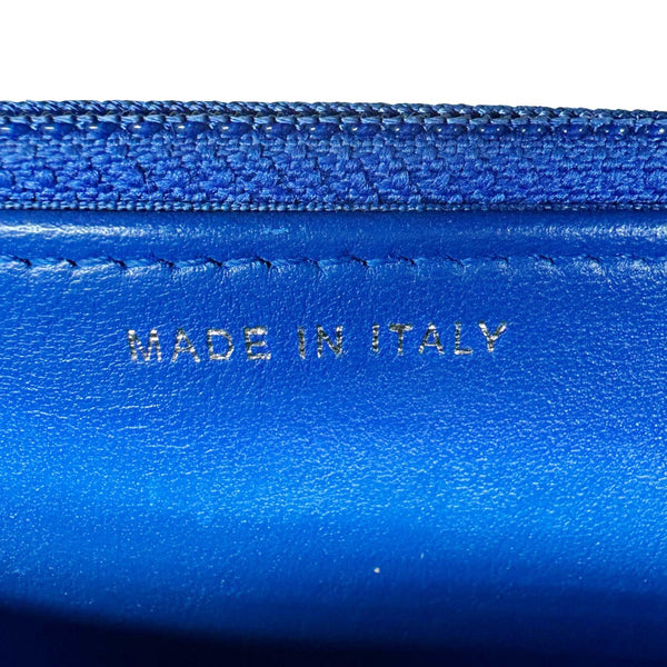 CHANEL Trendy CC Quilted Leather Wallet On Chain Crossbody Bag Blue