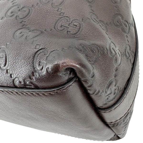 GUCCI Miss GG Leather Shoulder Hobo Bag Brown 326514