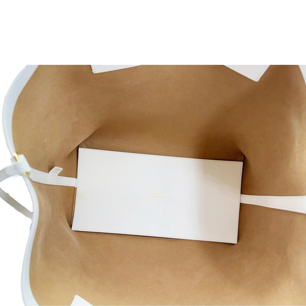 BURBERRY London Medium Vintage Check Canvas Tote Bag White