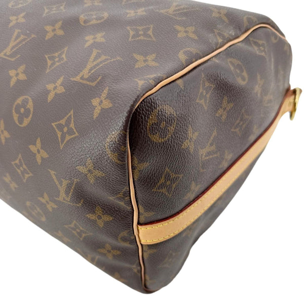 LOUIS VUITTON Speedy 40 Bandouliere Monogram Canvas Shoulder Bag Brown