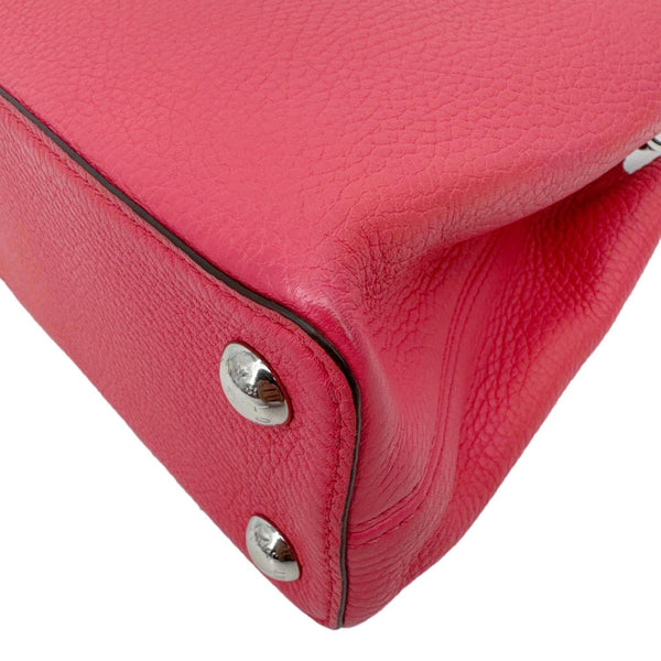 LOUIS VUITTON Capucines BB Taurillon Leather Satchel Bag Fuchsia