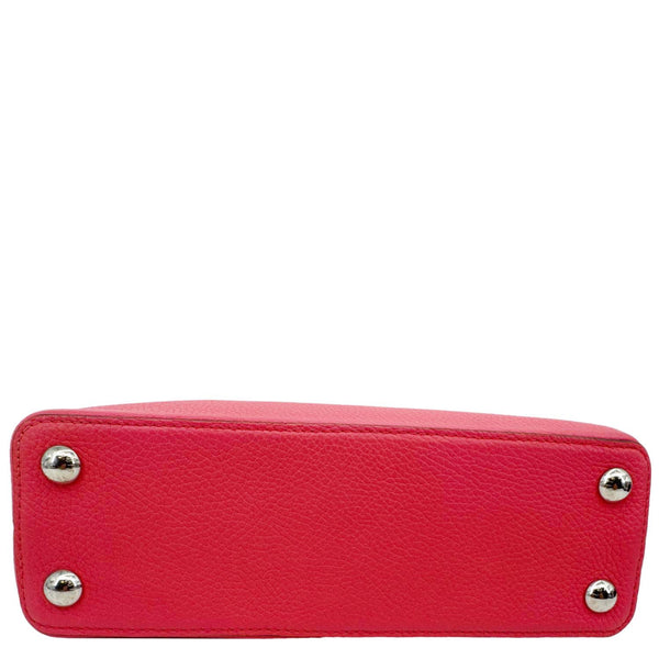 LOUIS VUITTON Capucines BB Taurillon Leather Satchel Bag Fuchsia