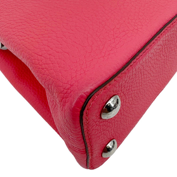LOUIS VUITTON Capucines BB Taurillon Leather Satchel Bag Fuchsia