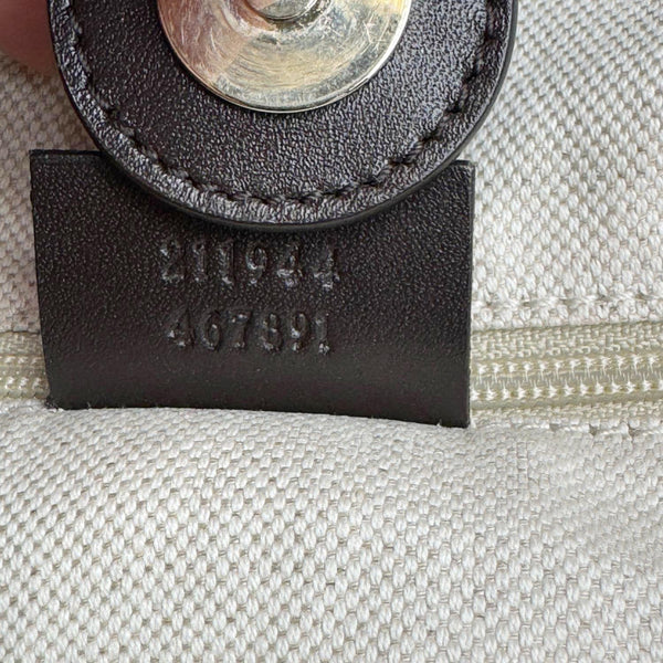 GUCCI Sukey Medium GG Canvas Tote Bag Beige 211944