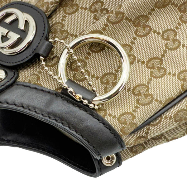 GUCCI Sukey Medium GG Canvas Tote Bag Beige 211944