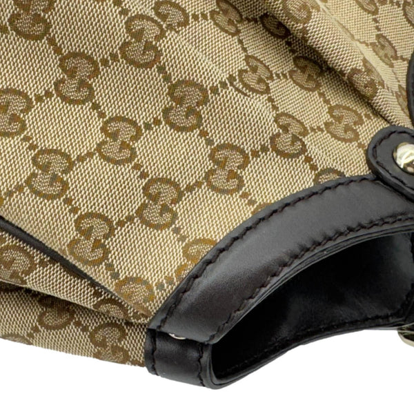 GUCCI Sukey Medium GG Canvas Tote Bag Beige 211944