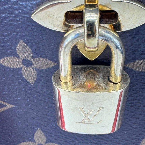 LOUIS VUITTON Flower Monogram Canvas Tote Shoulder Bag Coquelicot