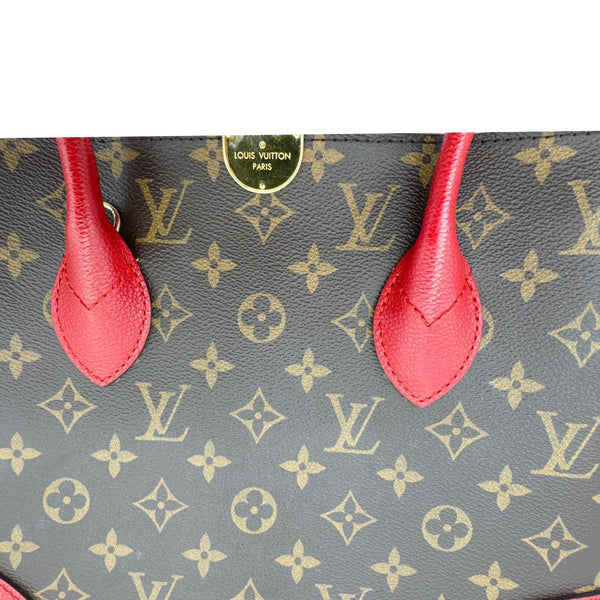 LOUIS VUITTON Flandrin Monogram Canvas Tote Shoulder Bag Cherry