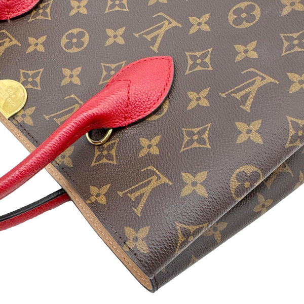 LOUIS VUITTON Flandrin Monogram Canvas Tote Shoulder Bag Cherry