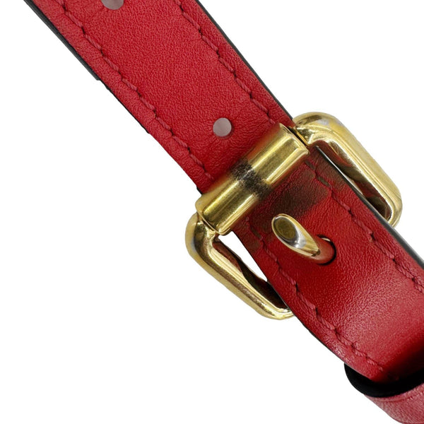 LOUIS VUITTON Flower Monogram Canvas Tote Shoulder Bag Coquelicot