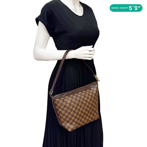 LOUIS VUITTON Illovo MM Damier Ebene Shoulder Bag Brown