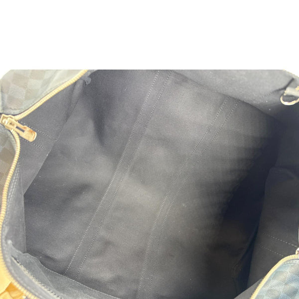 LOUIS VUITTON Keepall 55 Bandouliere Damier Cobalt Travel Bag Navy Blue