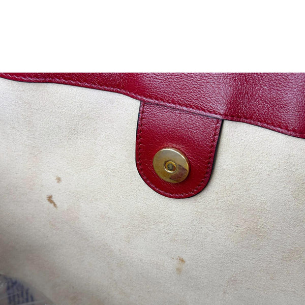 GUCCI Rajah Large GG Tweed Chain Tote Bag White 537219