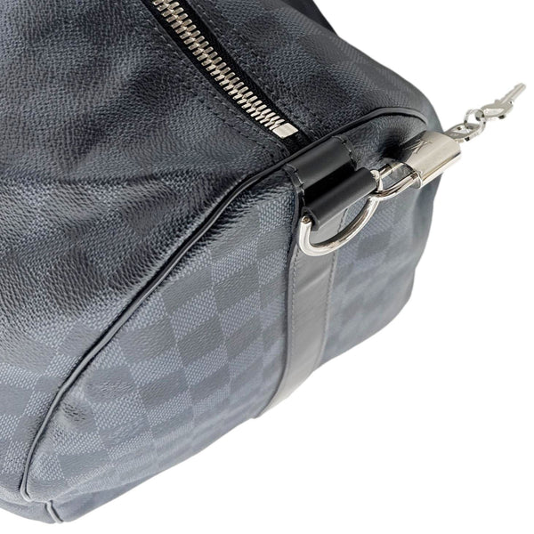 LOUIS VUITTON Keepall 55 Bandouliere Damier Cobalt Travel Bag Navy Blue