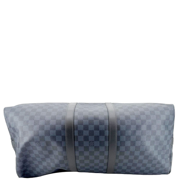 LOUIS VUITTON Keepall 55 Bandouliere Damier Cobalt Travel Bag Navy Blue