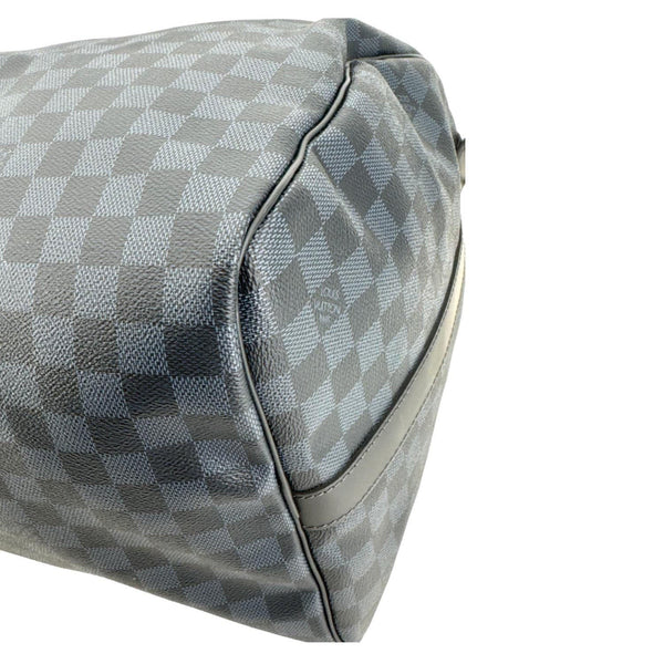 LOUIS VUITTON Keepall 55 Bandouliere Damier Cobalt Travel Bag Navy Blue